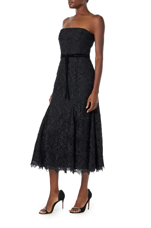 strapless-lace-midi-dress