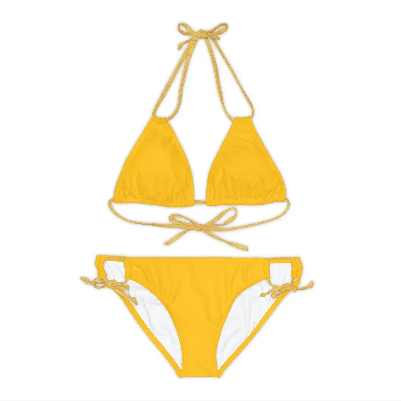 Strappy Bikini Set Yellow.