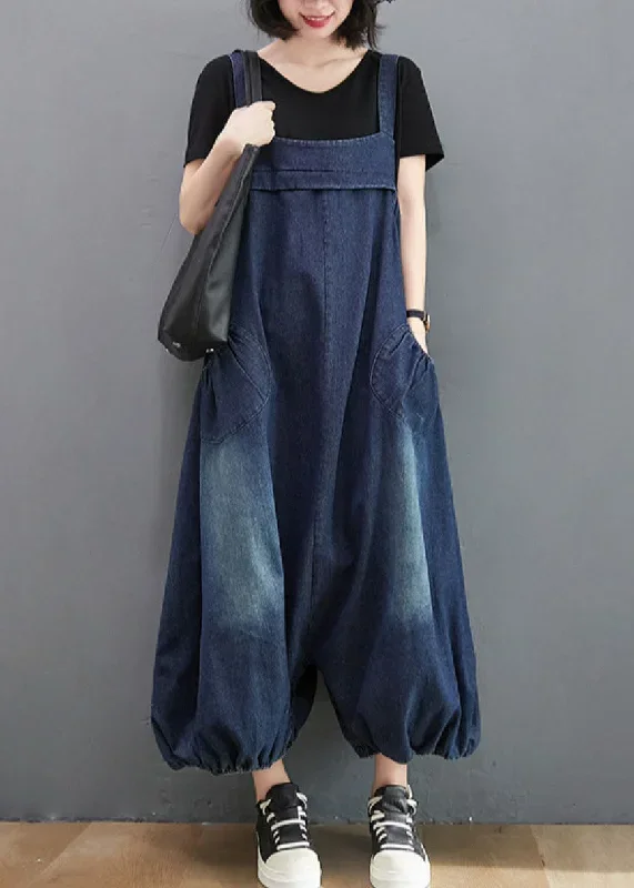 style-navy-pockets-patchwork-denim-lantern-jumpsuit