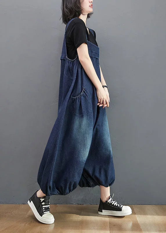 style-navy-pockets-patchwork-denim-lantern-jumpsuit