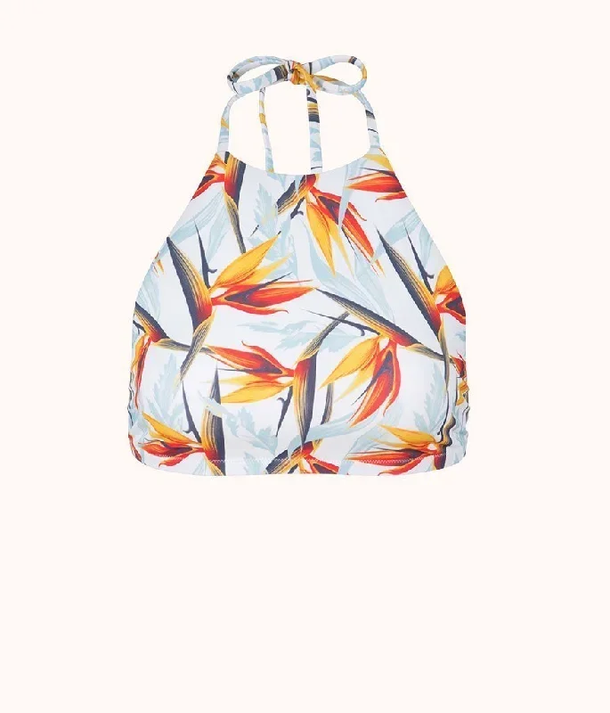 The Swim High-Neck Halter: Day Break Print